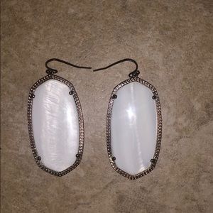 Kendra Scott White Danielle Earrings